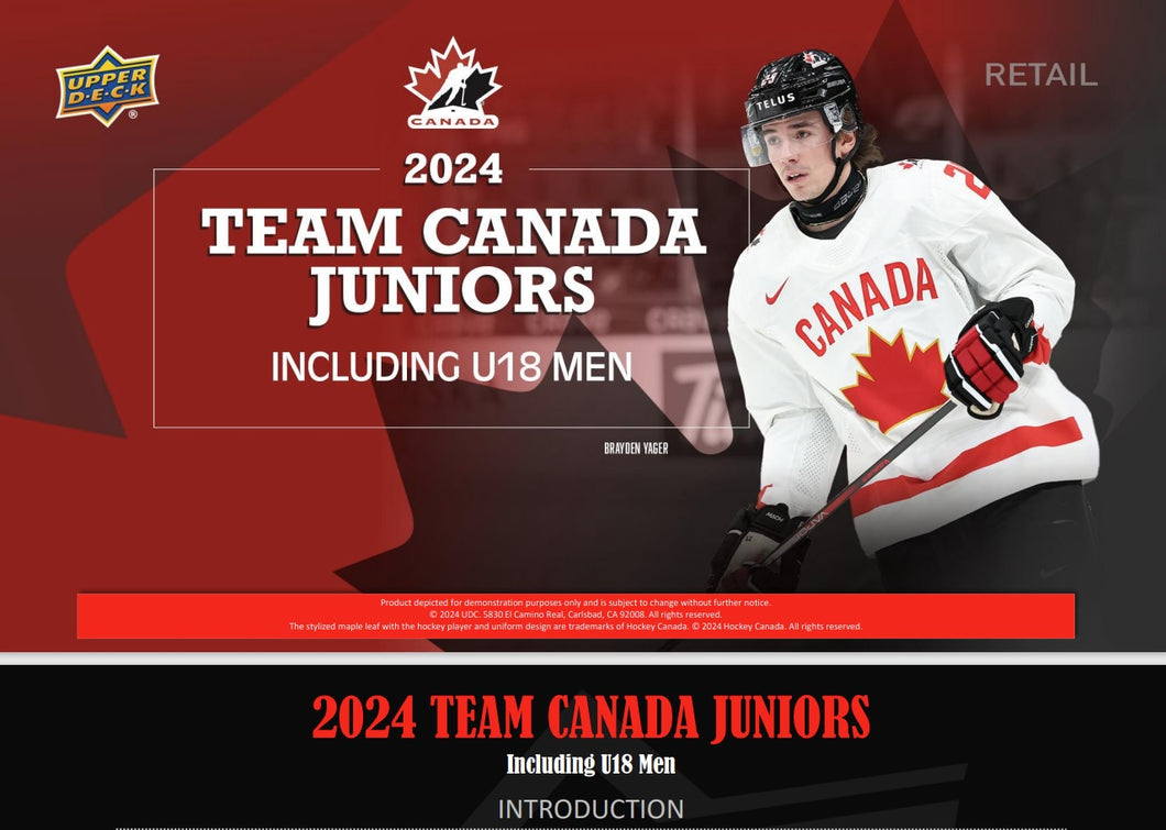 [Pre-Order] 2024 Upper Deck Team Canada Juniors Hockey Blaster Box