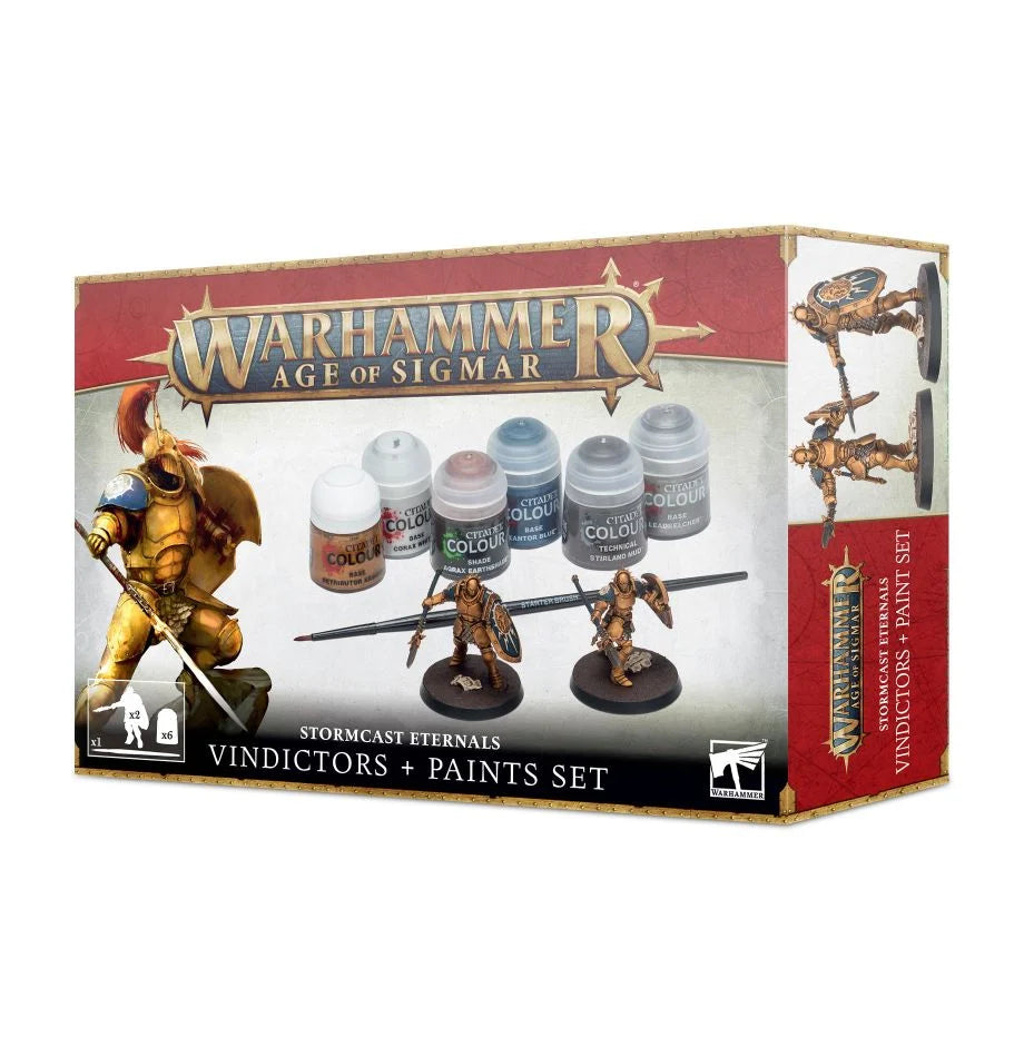 Warhammer Age of Sigmar: Stormcast Eternals Vindictors + Paints Set