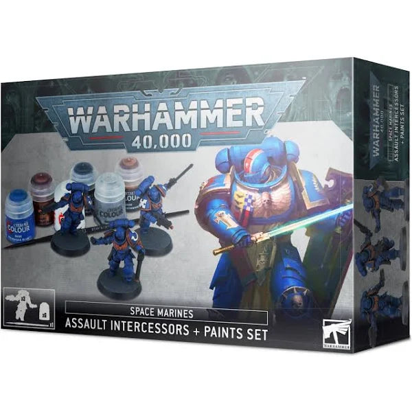 Warhammer 40,000: Space Marines - Assault Intercessors + Paints Set