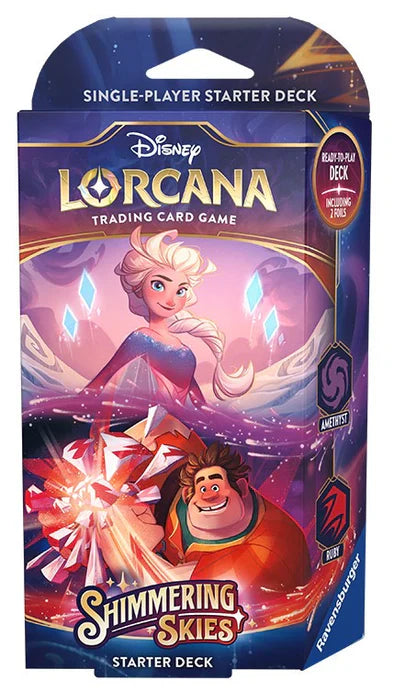 Disney Lorcana: Shimmering Skies Starter Deck (Amethyst/Ruby)