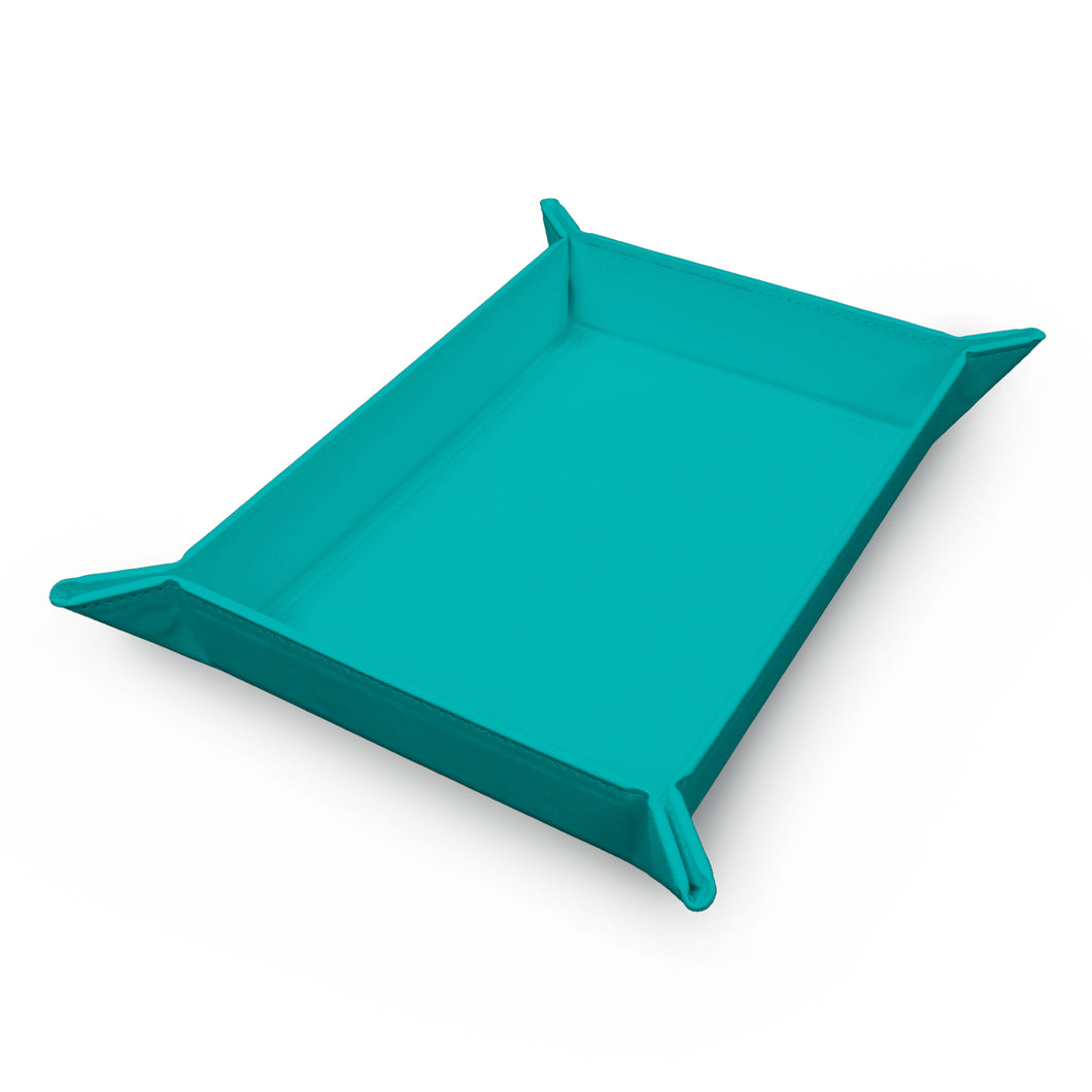 Magnetic Foldable Dice Tray - Vivid Teal