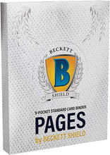 Load image into Gallery viewer, Beckett Shield Standard 9-Pocket Card Binder Pages 100CT
