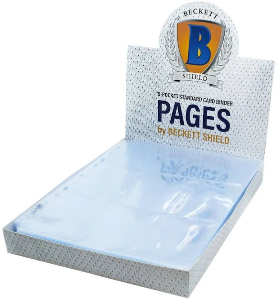 Beckett Shield Standard 9-Pocket Card Binder Pages (Singles)