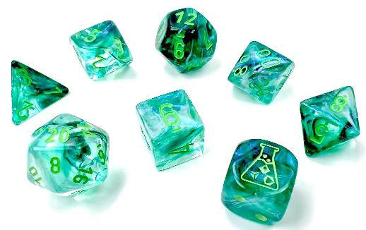 Chessex Lab Dice Kelp/Light Green (Luminary) Polyhedral 7-Die Set