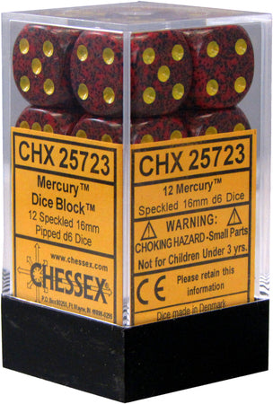 Chessex Mercury 16mm D6 Dice Block