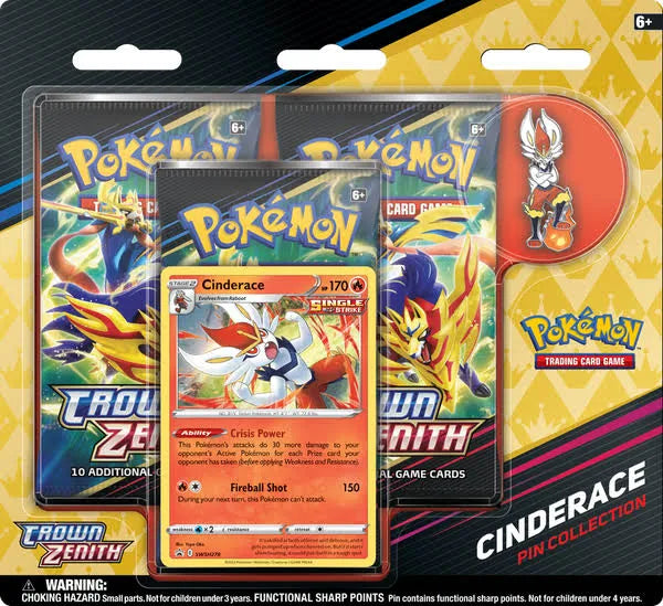 Pokémon TCG: Crown Zenith Pin Collection - Cinderace