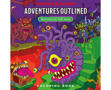 Load image into Gallery viewer, Dungeons &amp; Dragons: Adventures Outlined Coloring Book
