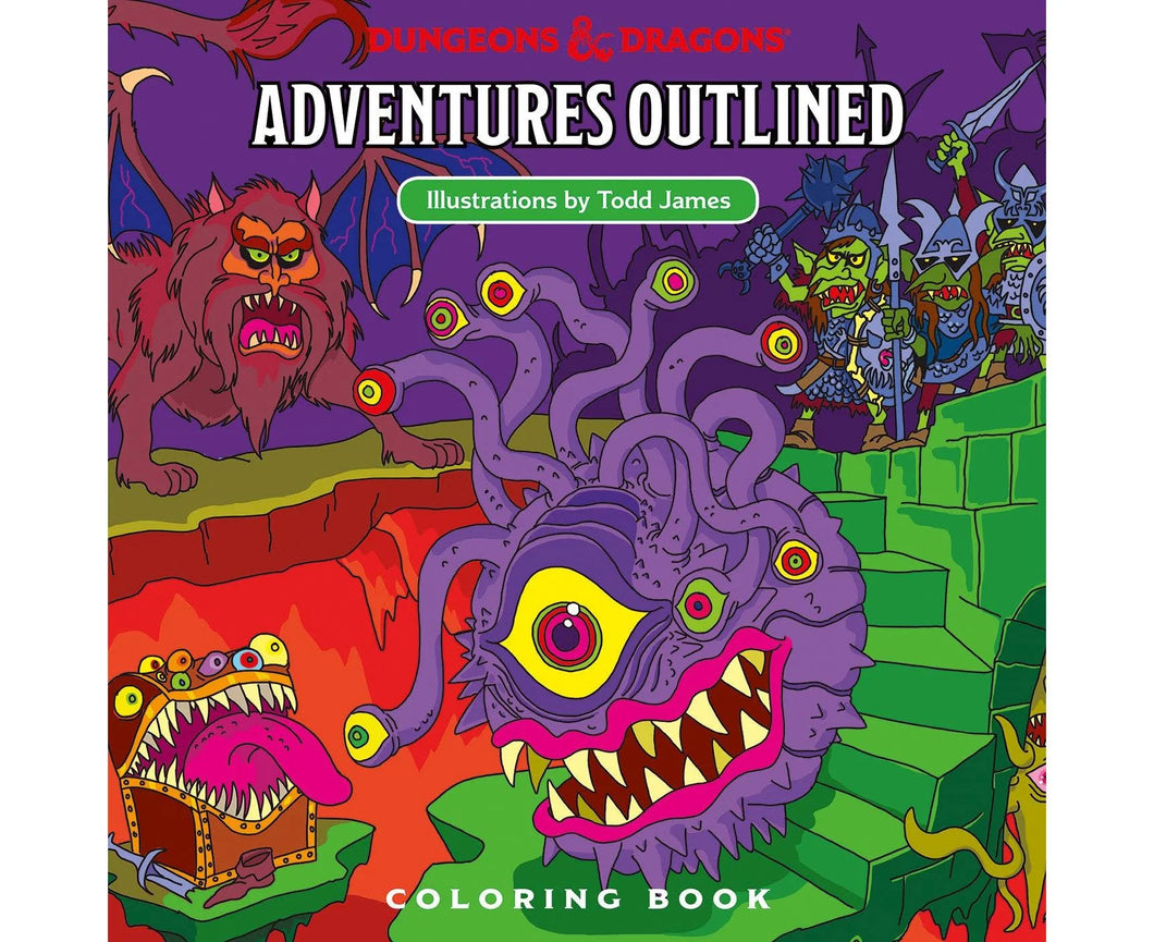 Dungeons & Dragons: Adventures Outlined Coloring Book