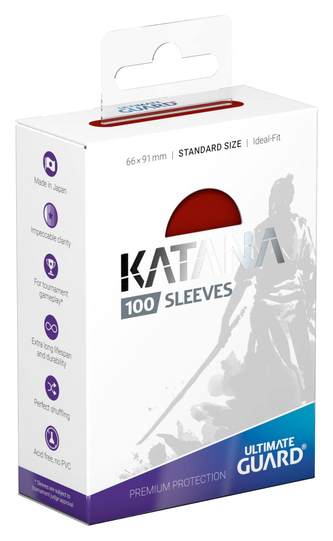Ultimate Guard Katana Sleeves 100CT (Red)
