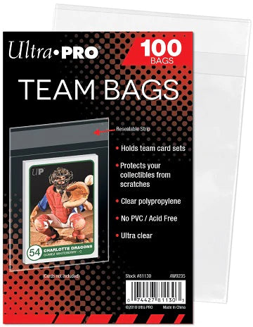 Ultra PRO Team Bag Resealable Sleeves 100CT